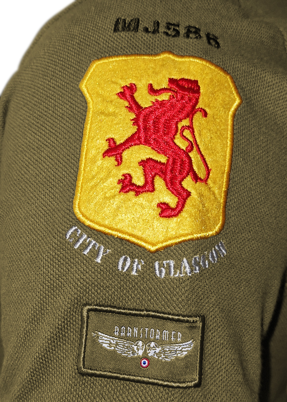 "Spitfire Mk.IXc MJ586 L OD" polo | Barnstormer
