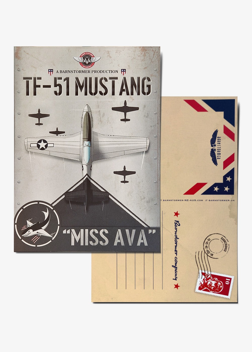 Carte postale "TF-51 Mustang"| Barnstormer