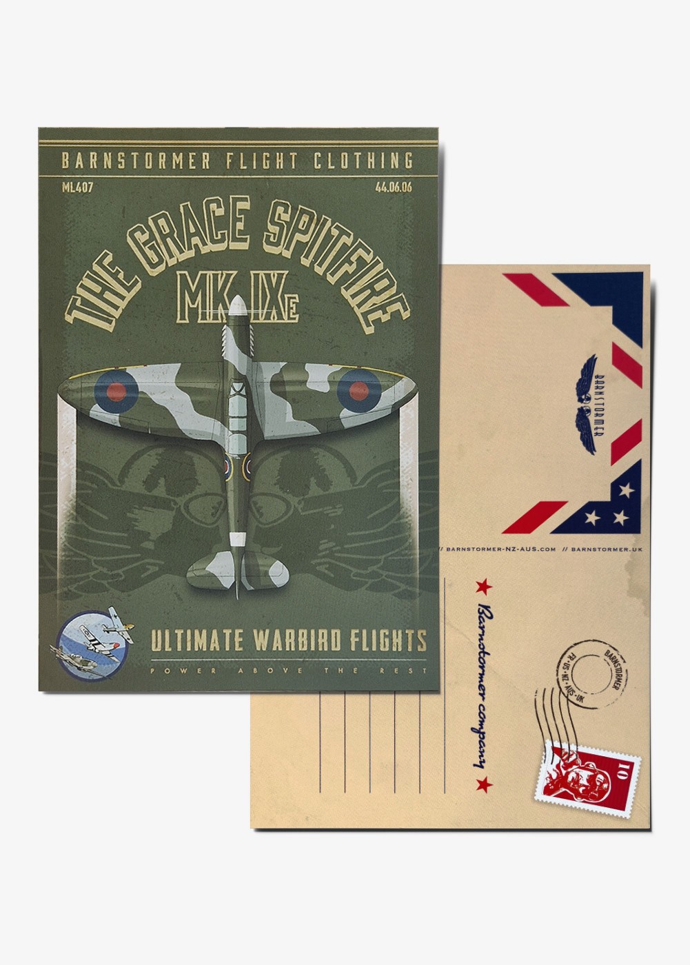 Carte postale "The Grace Spitfire"| Barnstormer