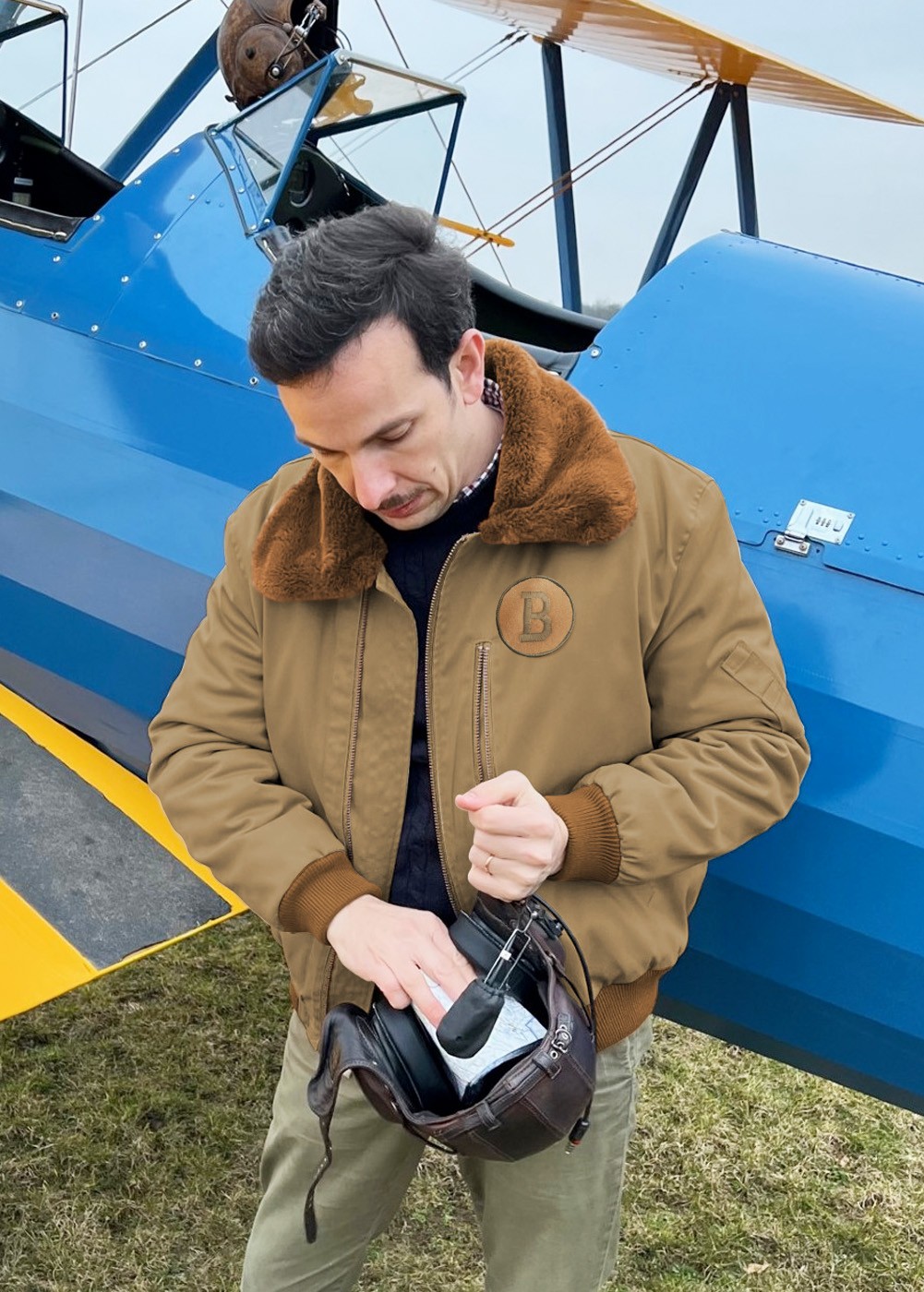 Blouson Stearman "Wichita" Beige - BARNSTORMER