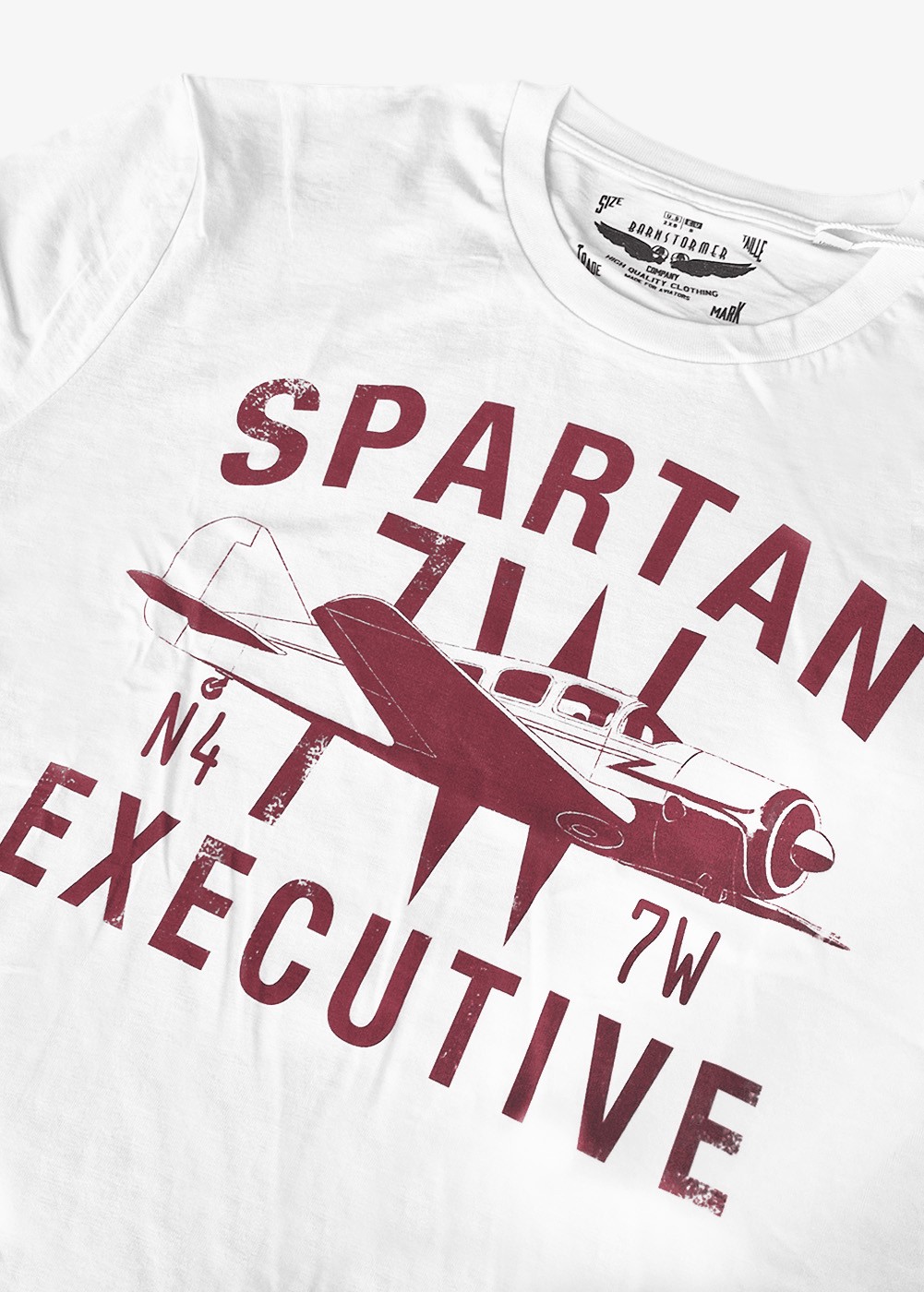 T-shirt "Spartan 7W Executive" - Blanc | Barnstormer