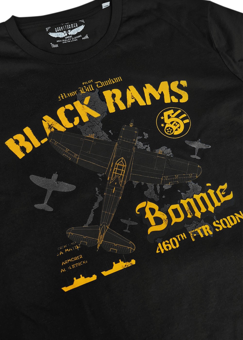 T-shirt Black Rams P-47 - DTAM | Barnstormer