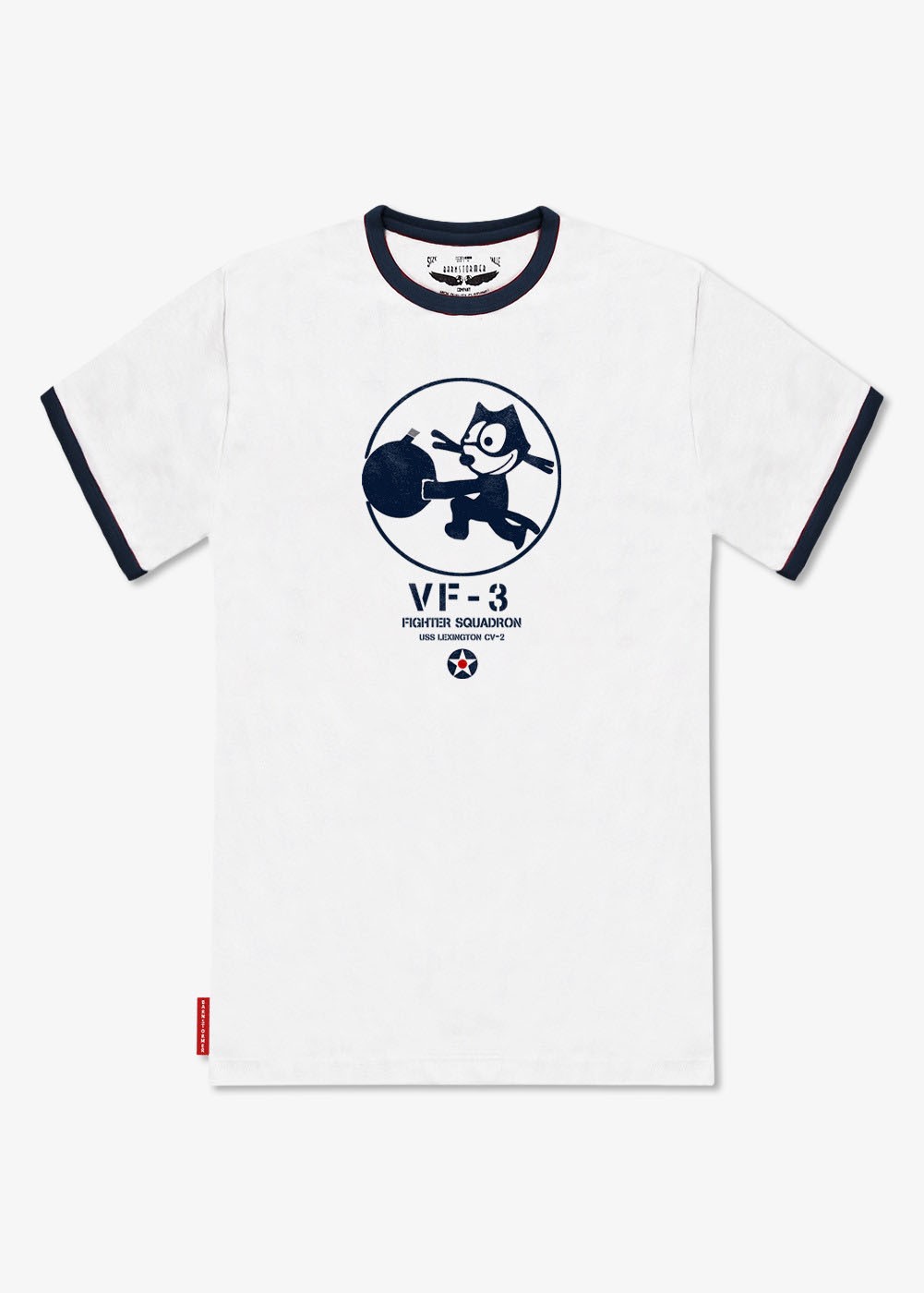 "VF-3 USS Lexington CV-2" T-shirt - White | Barnstormer