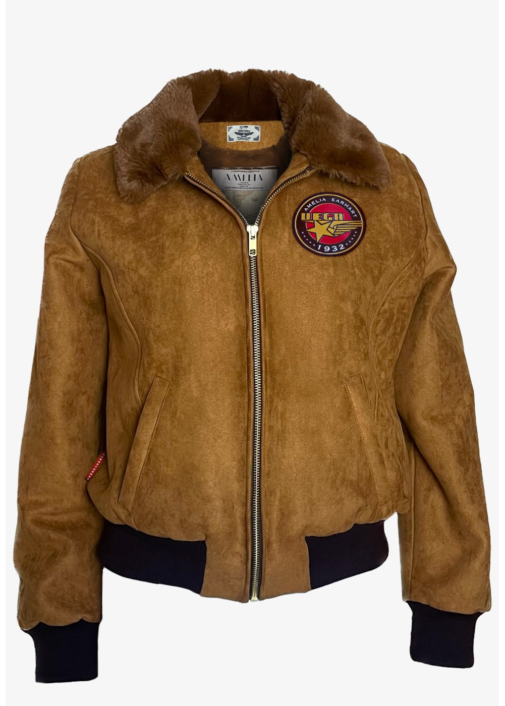 Blouson femme "Amélia Earhart" - Marron | Barnstormer
