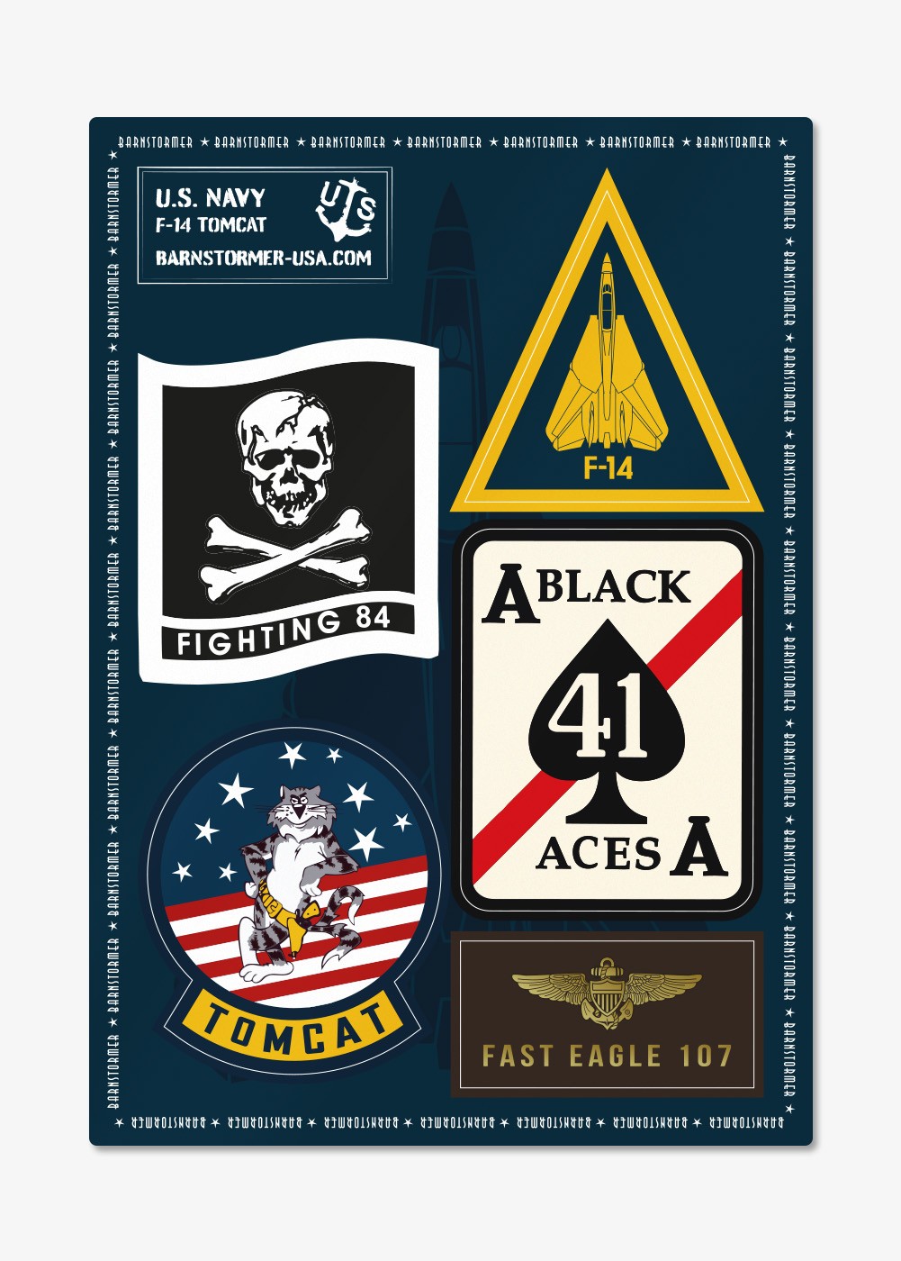Planche stickers "Tomcat" | Barnstormer