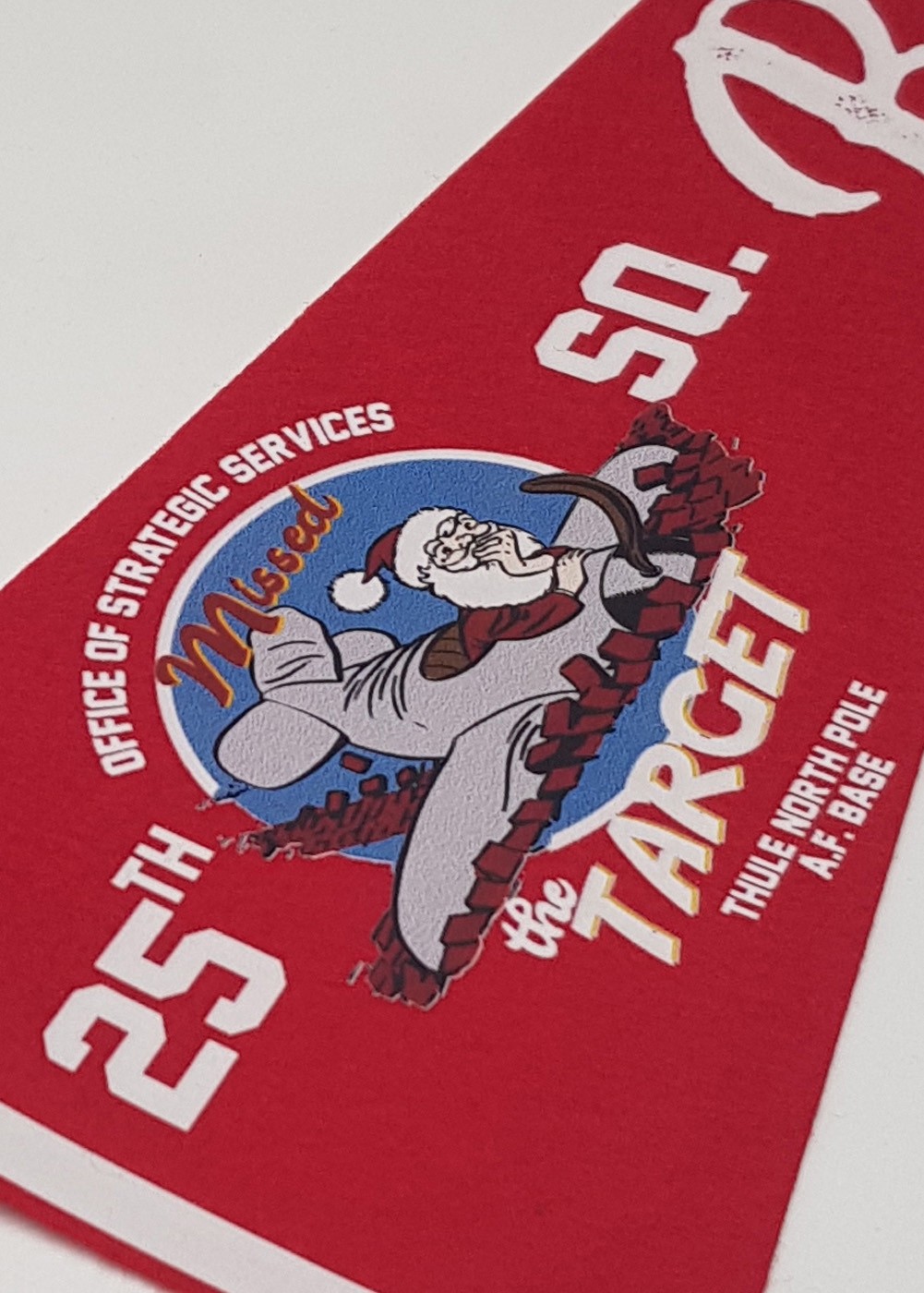 "Missed the Target" pennant | Barnstormer