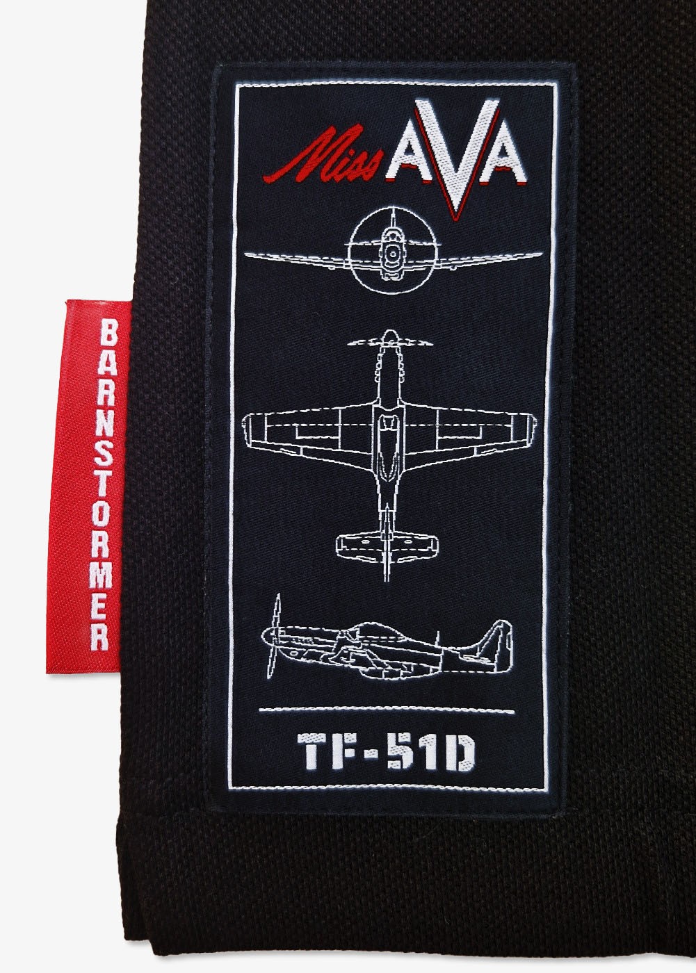 "Black Tail P-51 Mustang" women's polo | Barnstormer