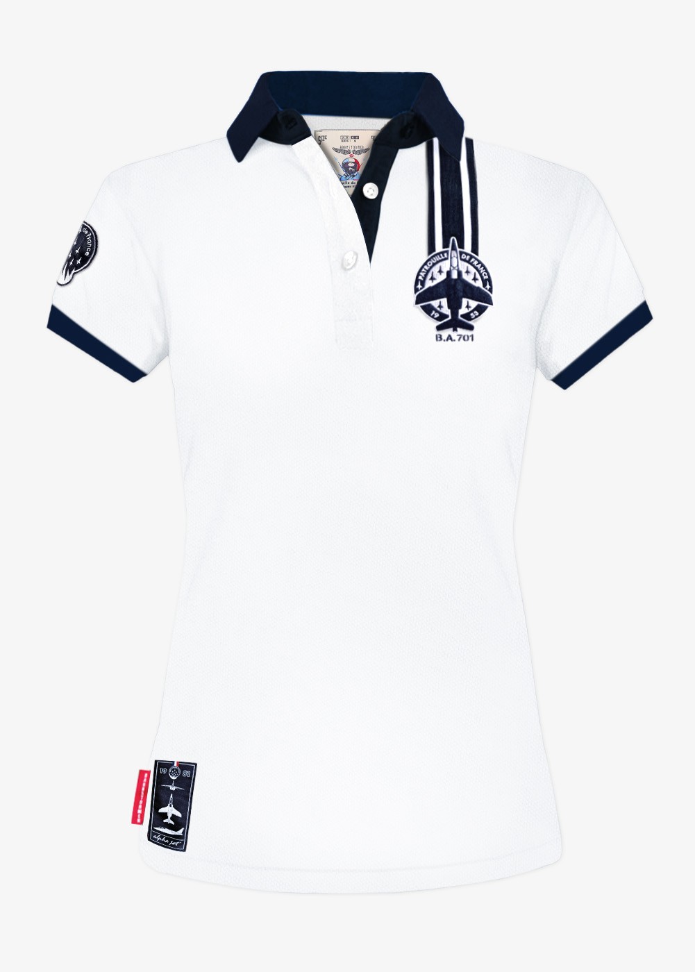 "Patrouille de France 2025" women's polo - White | Barnstormer