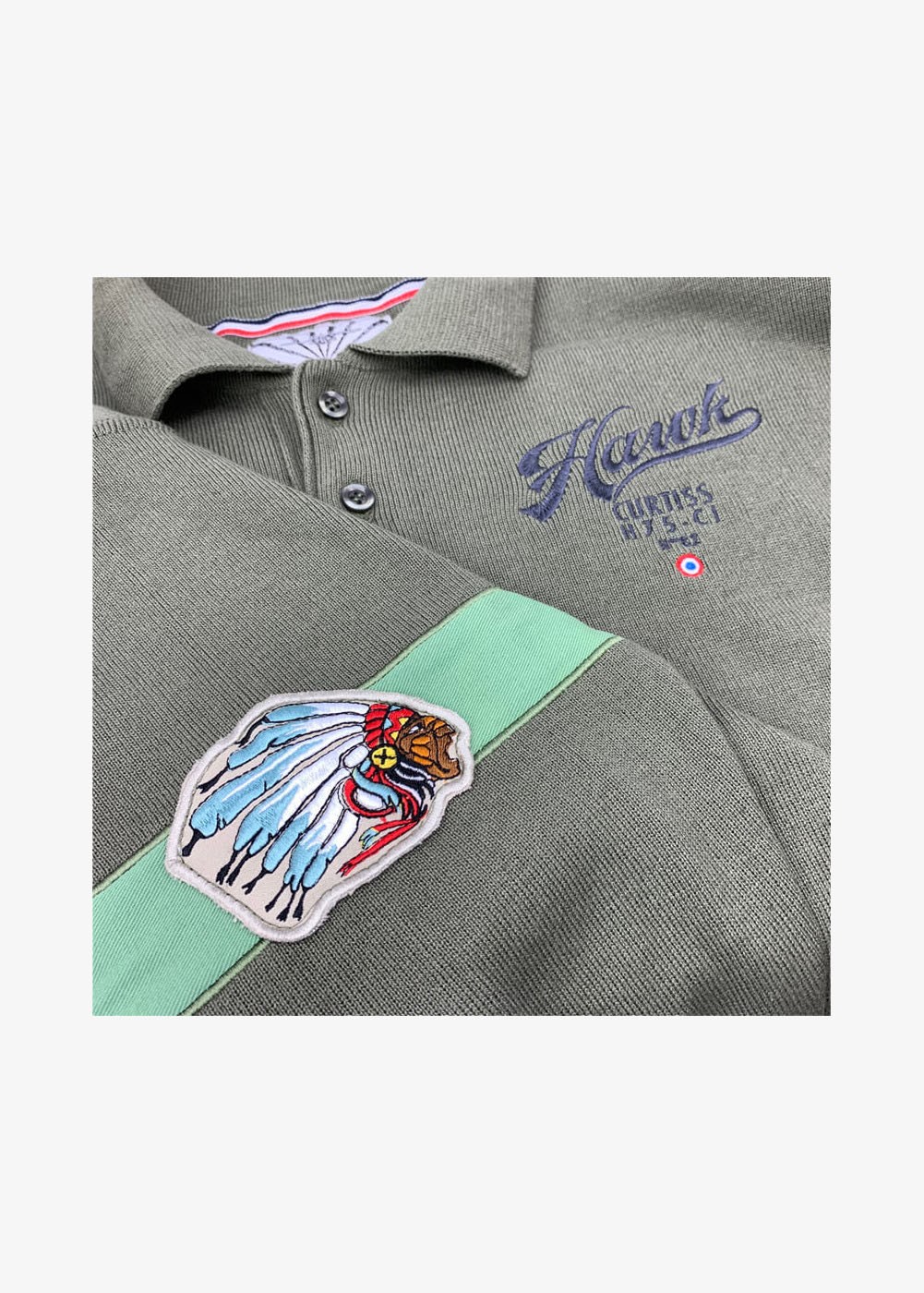 Polo manches longues "Hawk 75 - II/5 Lafayette" | Barnstormer