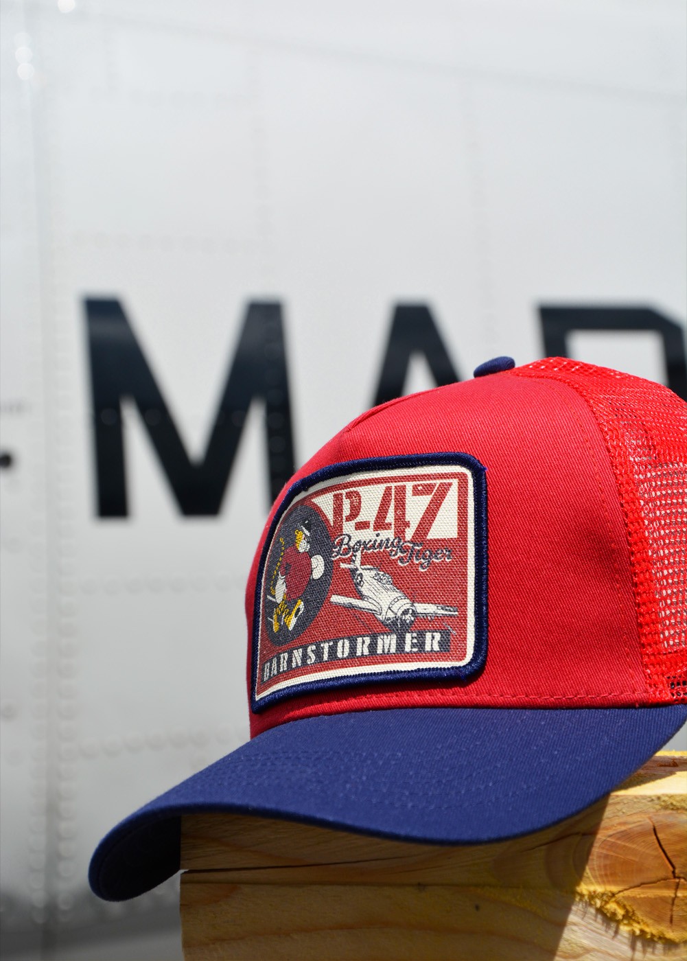 "P-47 Boxing Tiger" trucker cap | Barnstormer