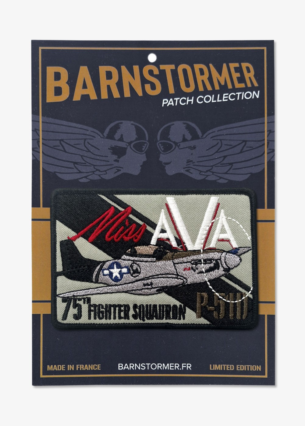 "Miss AVA" embroidery patch | Barnstormer