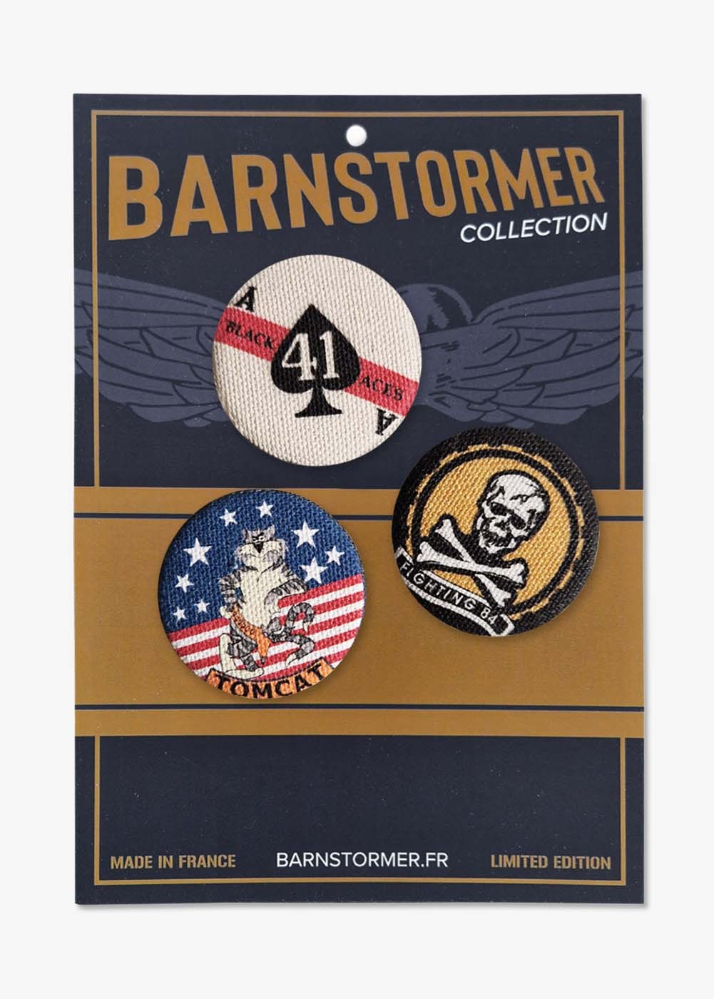 "Tomcat" set of 3 badges | Barnstormer