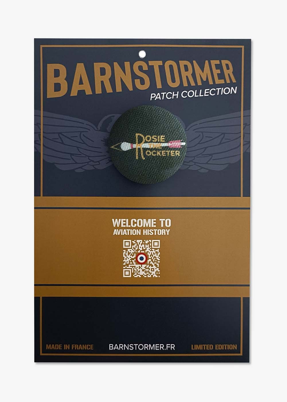 "Rosie the Rocketer" badge | Barnstormer