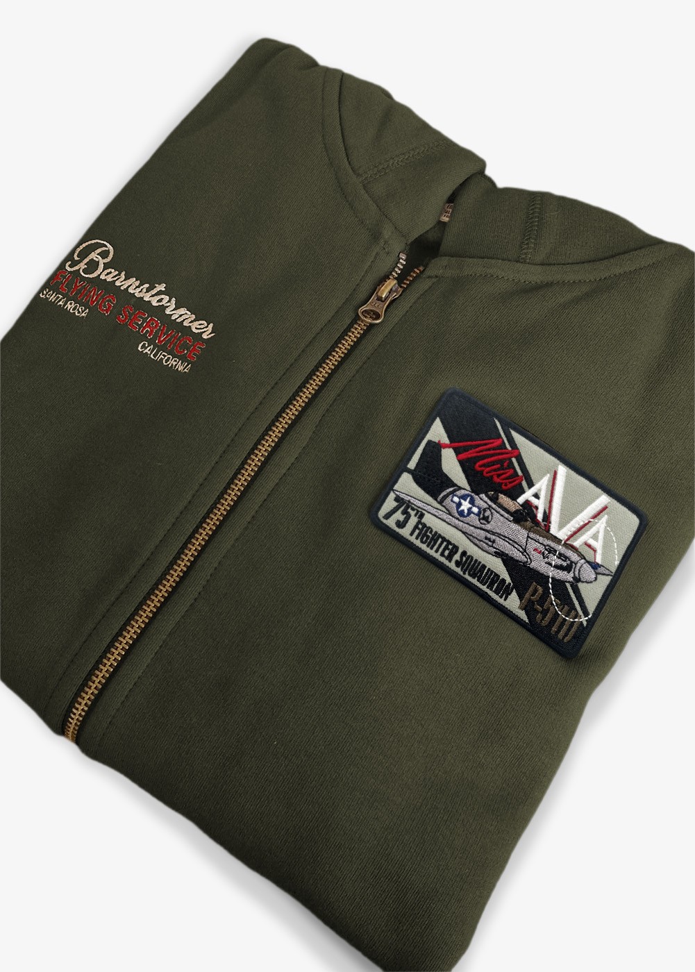 Hoodie femme "Miss AVA P-51D Mustang" | Barnstormer