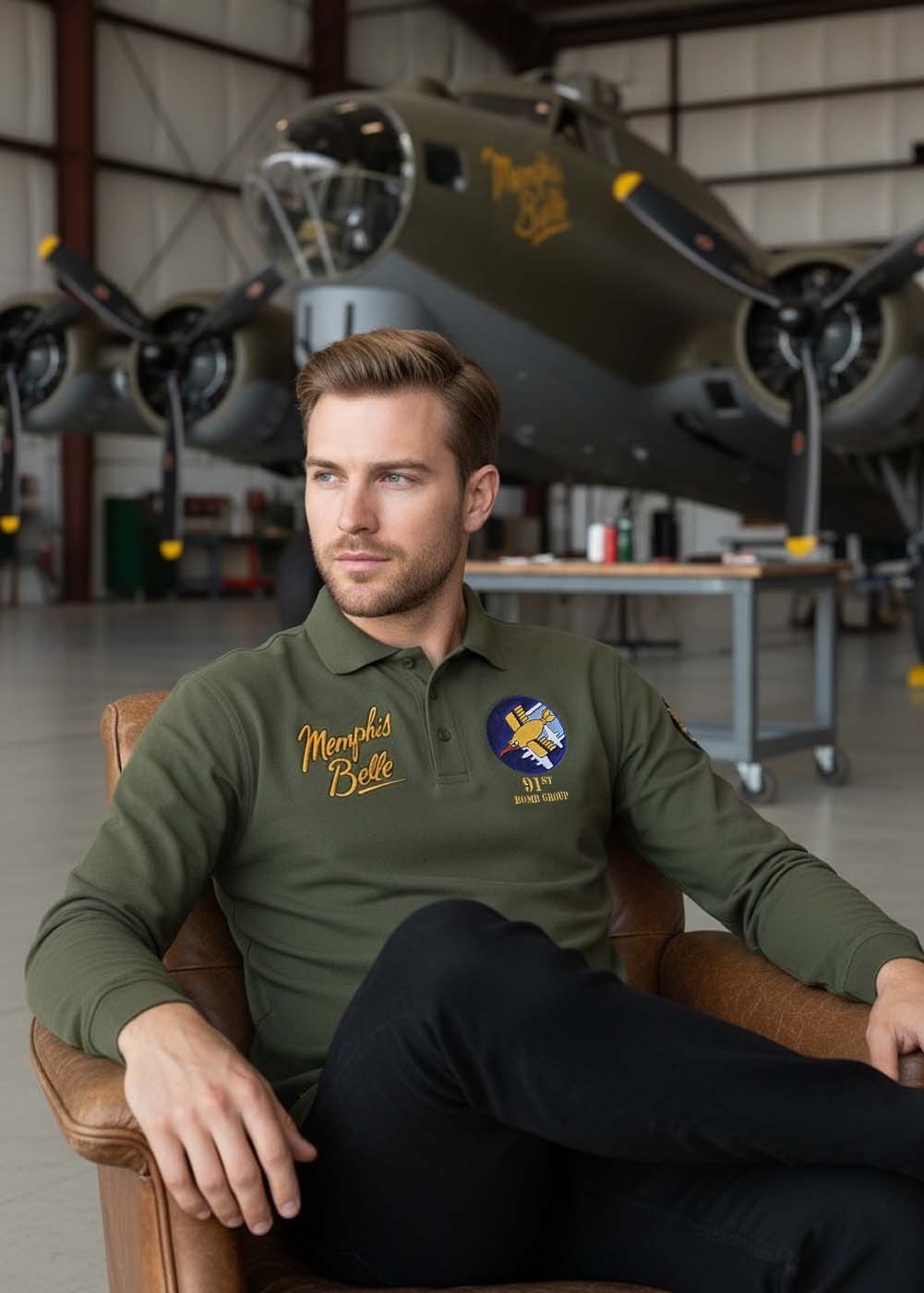 Polo manches longues "Memphis Belle" | Barnstormer