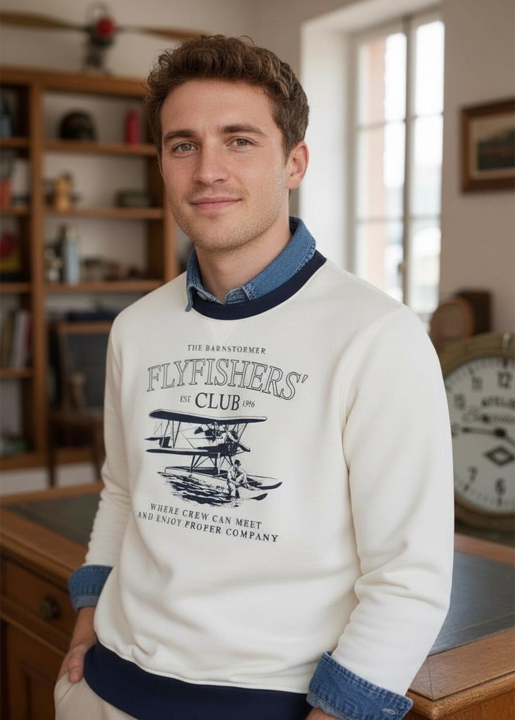 "Flyfishers'club" sweat | Barnstormer