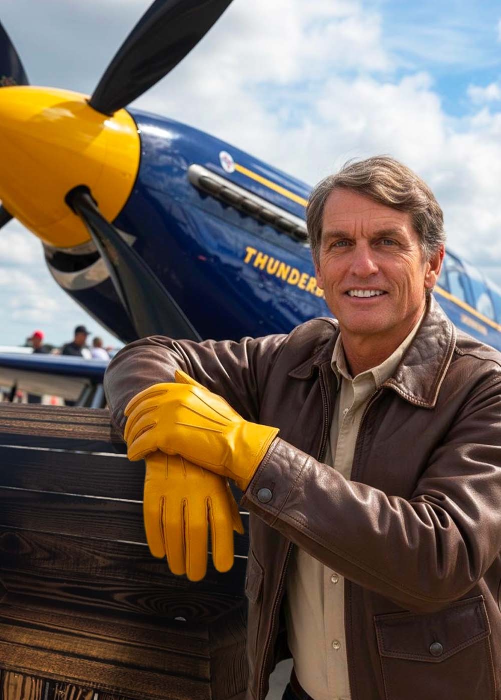 Gants en cuir Gold "Coupe Deutsch de la Meurthe" | Barnstormer