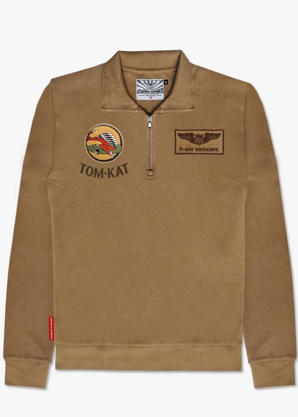 Pull demi-zippé "P-40N Warhawk Tom-kat" | Barnstormer